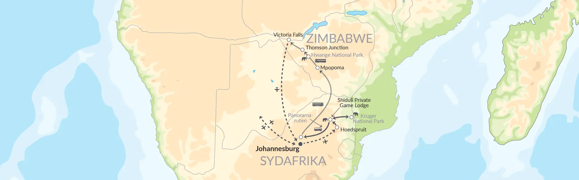 68077 Eksklusiv Safari, Rovos Rail Og Victoria Falls