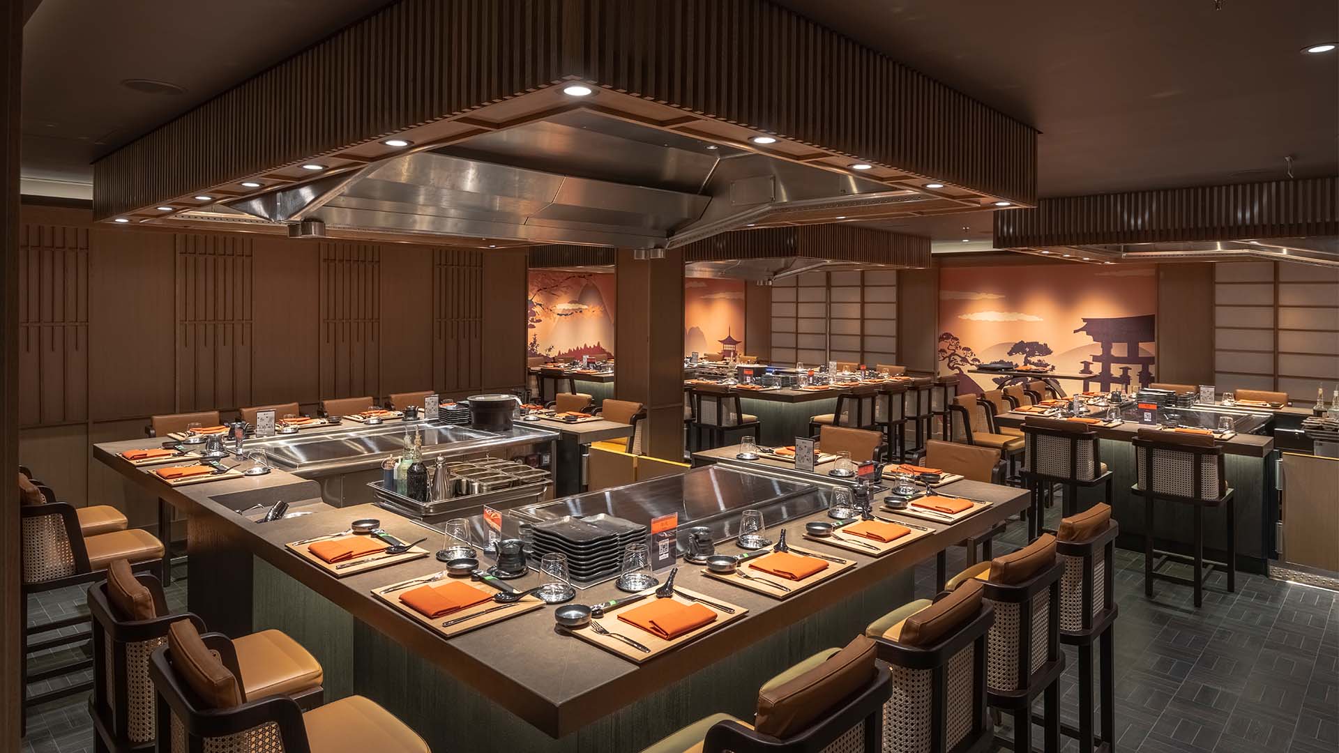 Teppanyaki Grill & Sushi-restauranten på MSC World America tilbyder en autentisk japansk spiseoplevelse