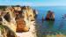 De pittoreske klipper på Algarve-kysten
