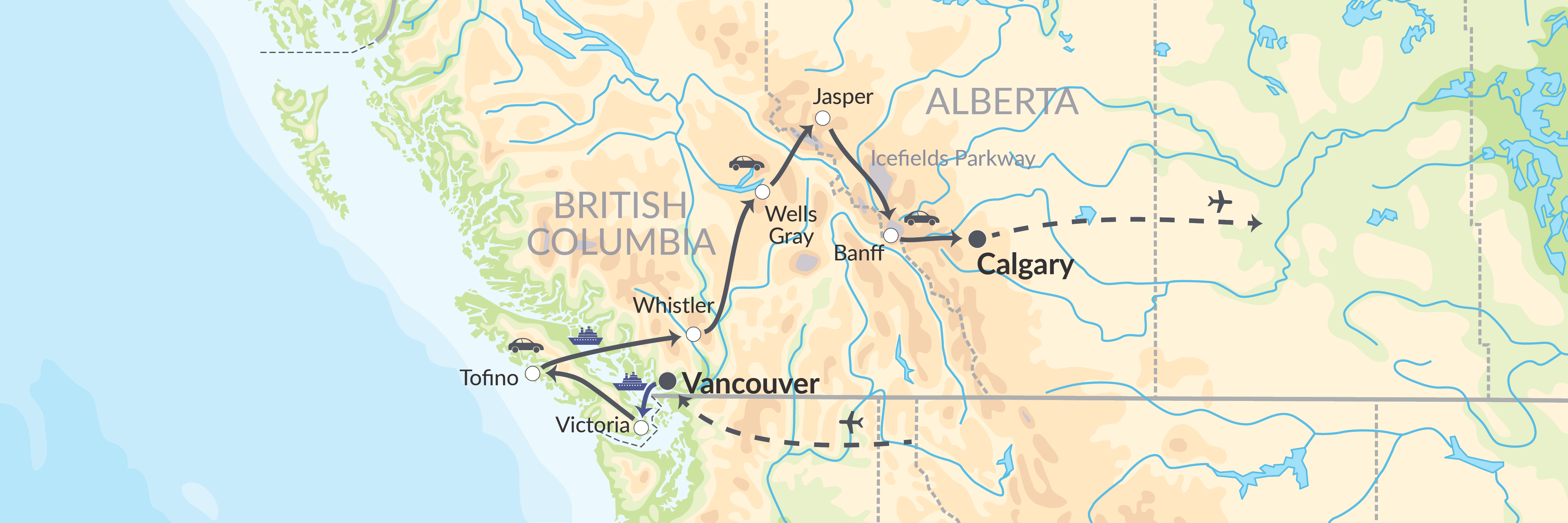 88254 Fra Prærie Til Kyst I Det Vestlige Canada