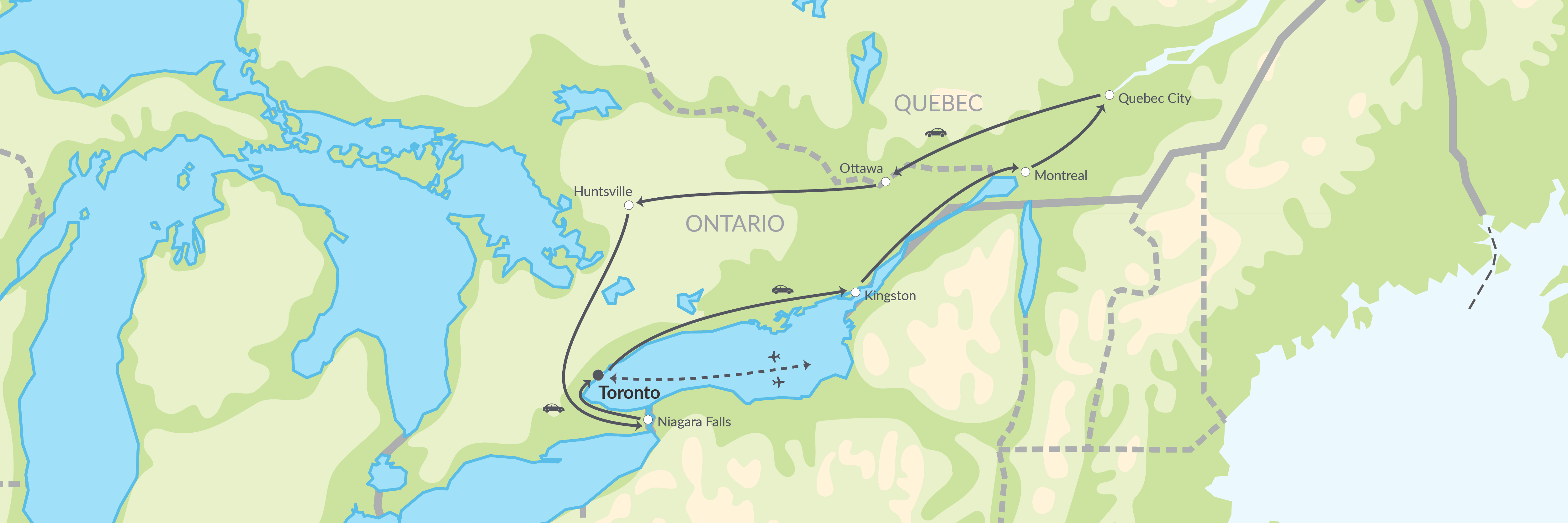 6499 Rundtur Til Toronto, Niagara Falls Og Montreal