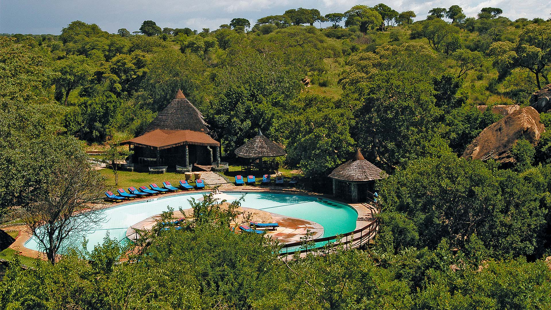 Bo i inde i selve Tarangire National Park