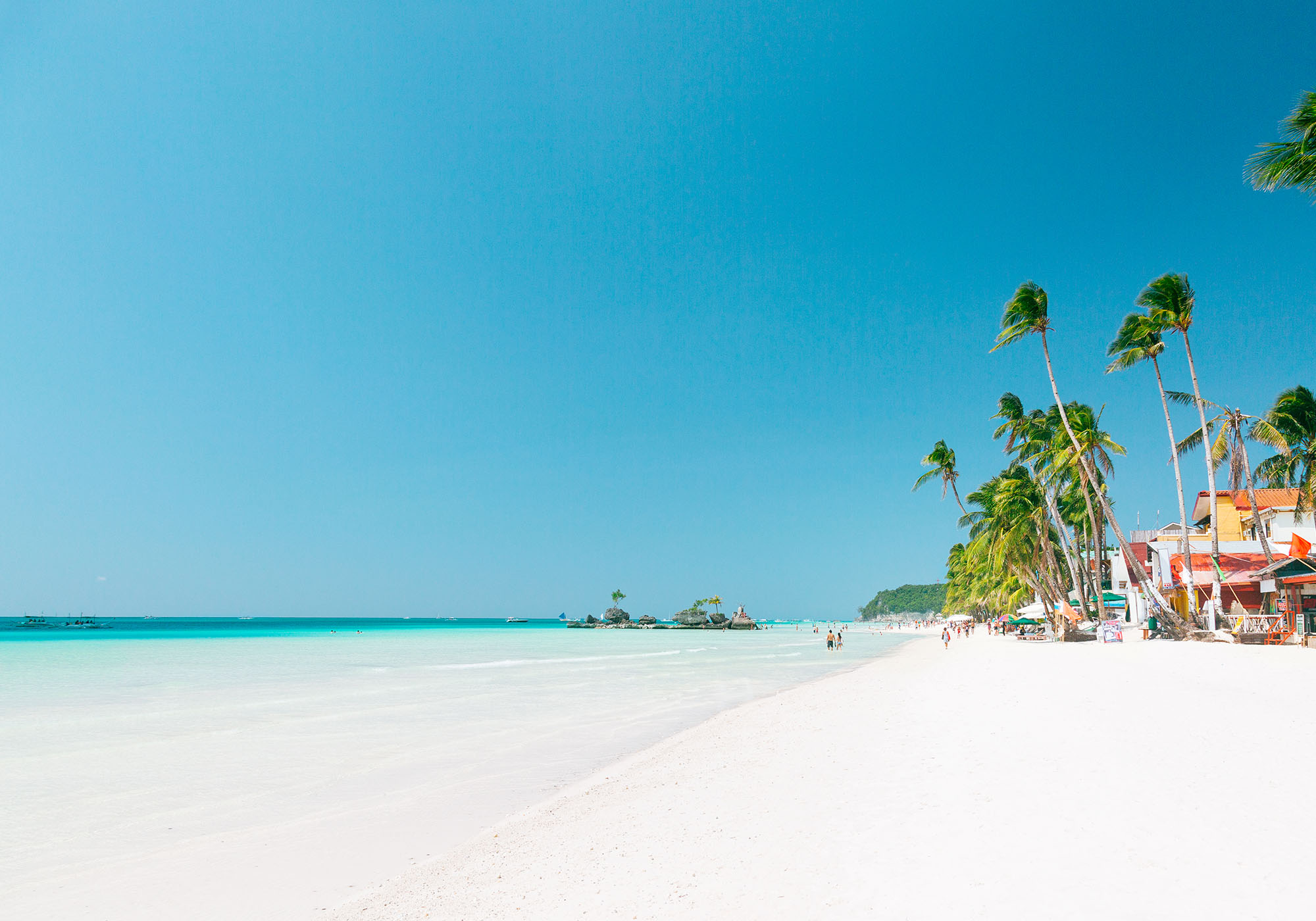 Oplev de kridhvide sandstrande på Boracay.