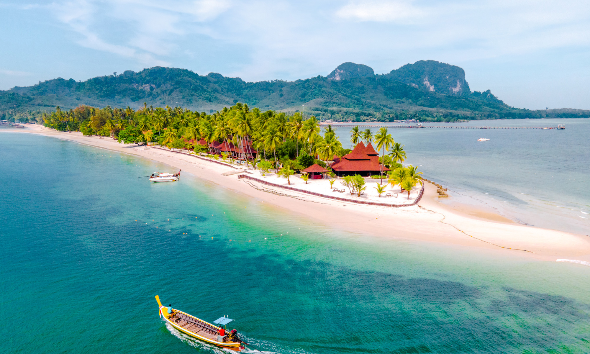 Sivalai Beach Resort med den unikke placering på en halvø.