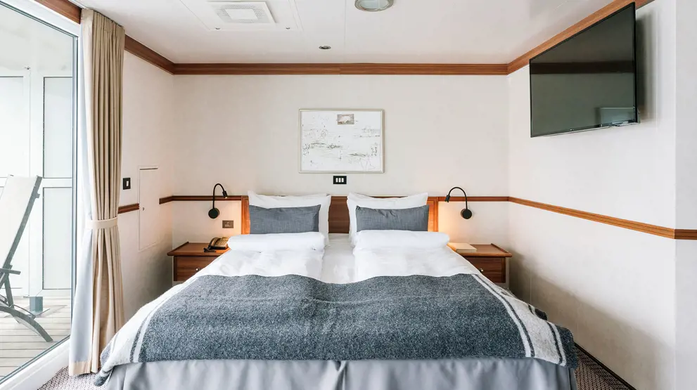 Eksempel på en Ekspeditionssuite med balkon