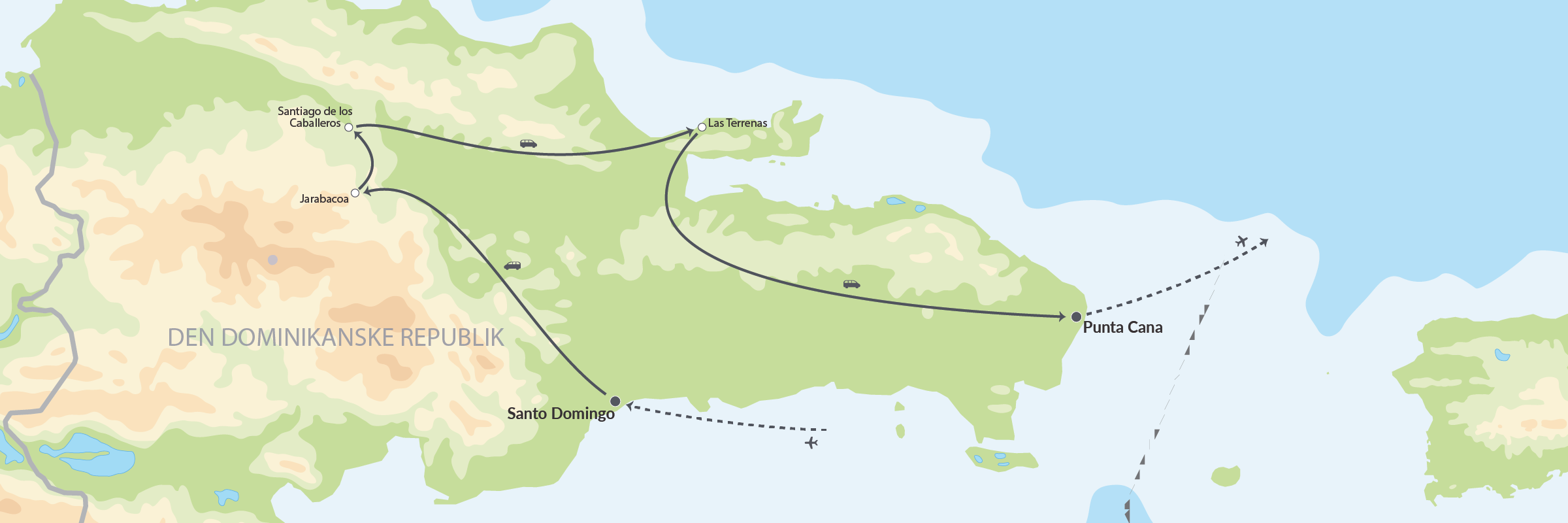 111061 Dominikanske Højdepunkter Map