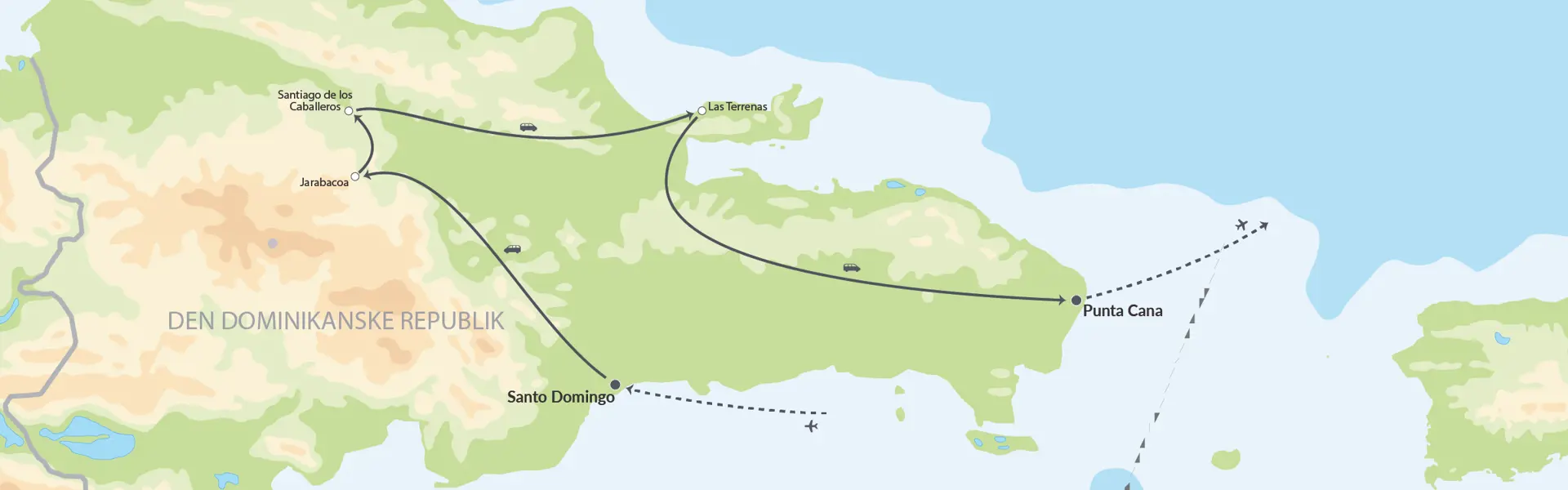 111061 Dominikanske Højdepunkter Map