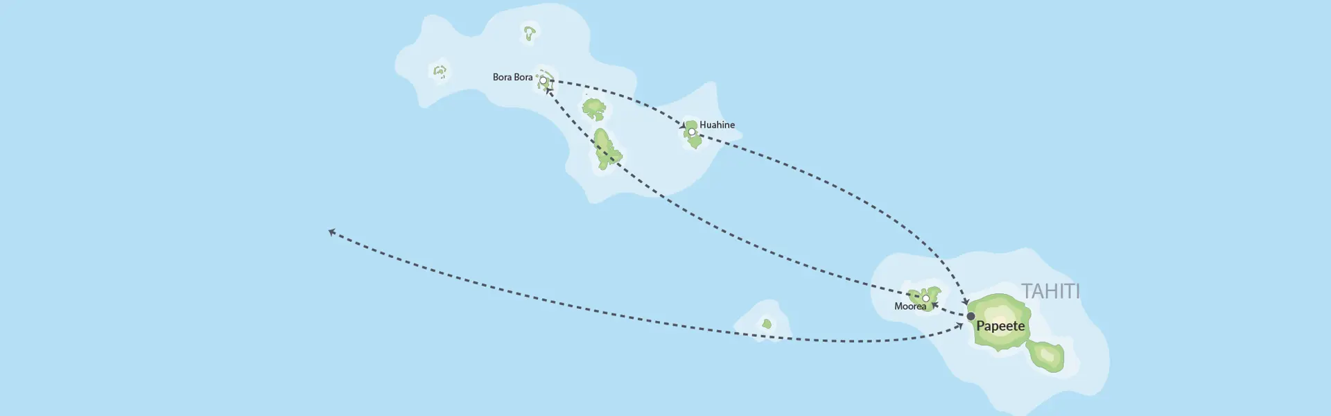 DK Moorea, Bora Bora Og Huahine I Fransk Polynesien 118936 Map