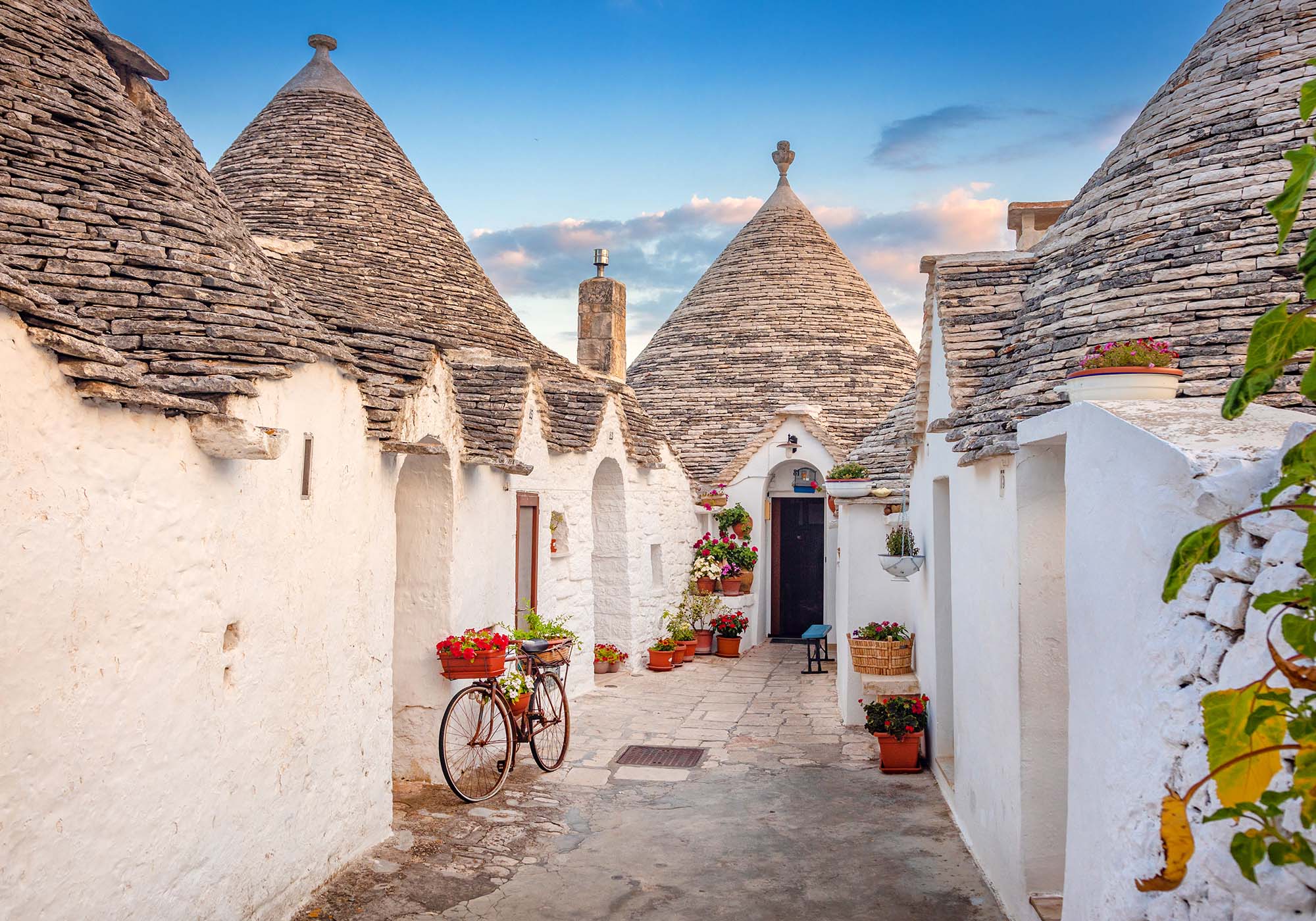 De berømte Trulli-huse nær Brindisi