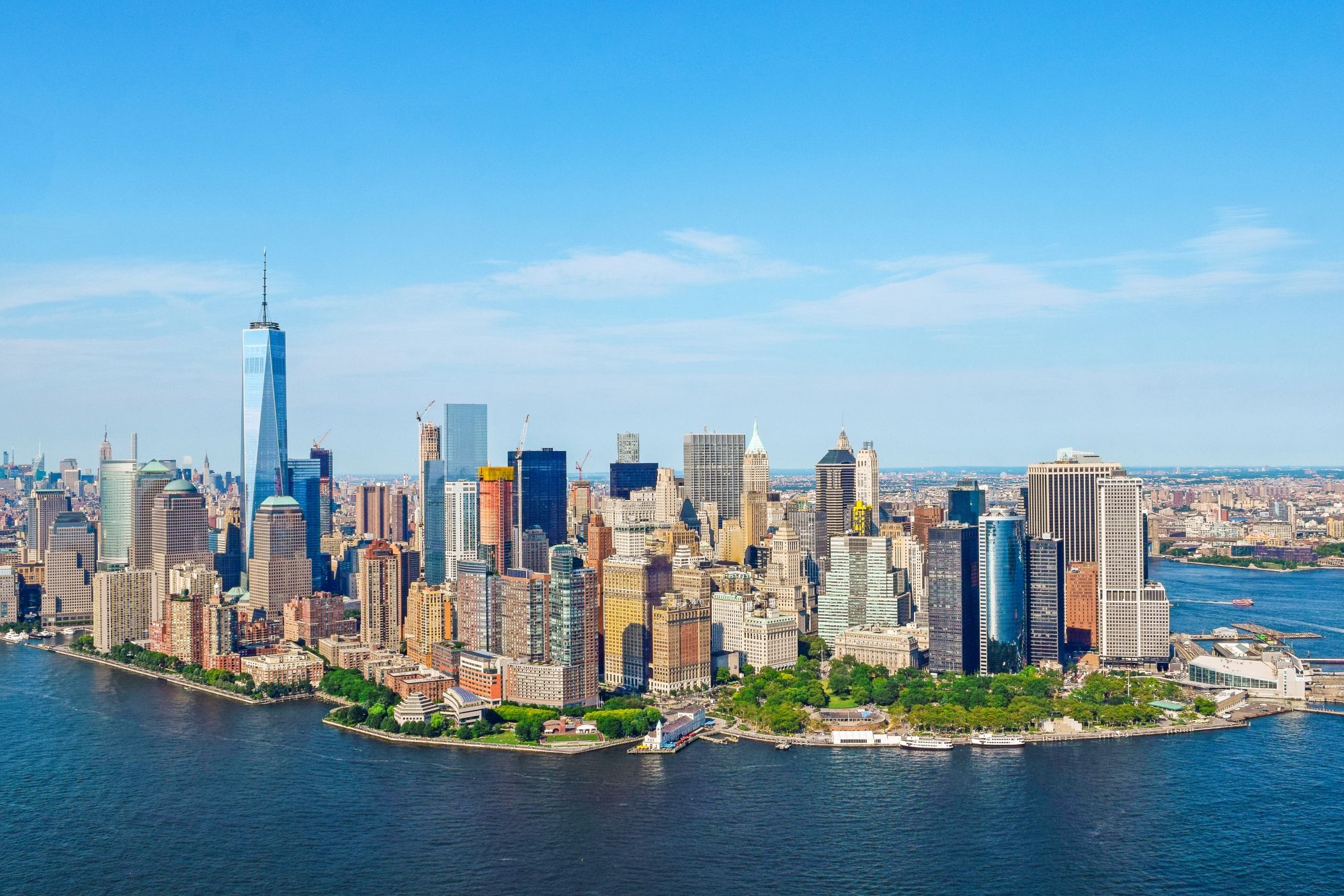 Den ikoniske skyline i New York City