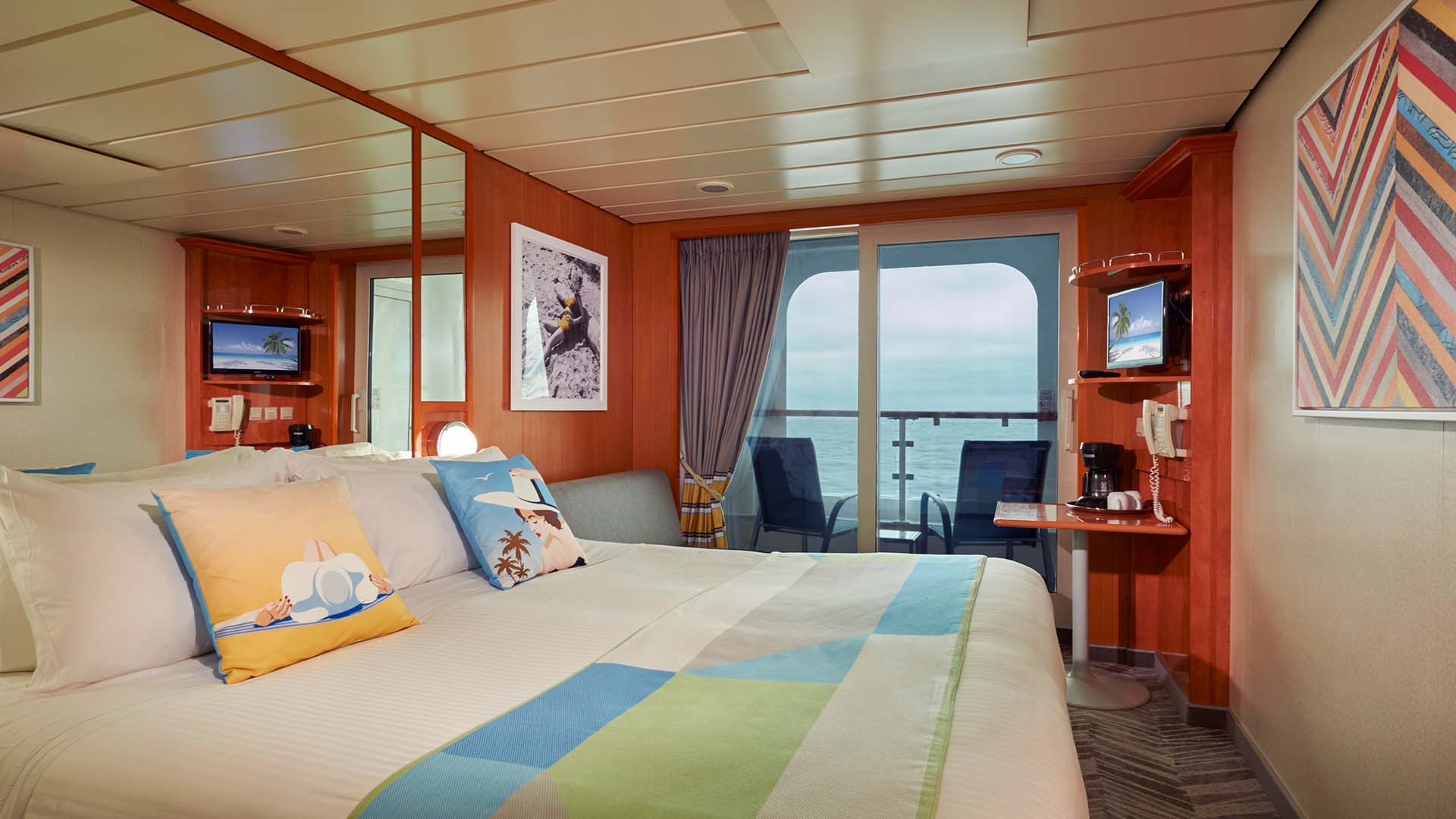 Eksempel på en balkonkahyt på Norwegian Dawn