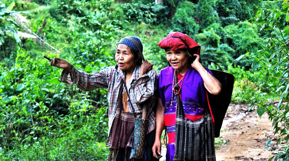 Lokale fra Karen Hill Tribe ved Mae Hong Son