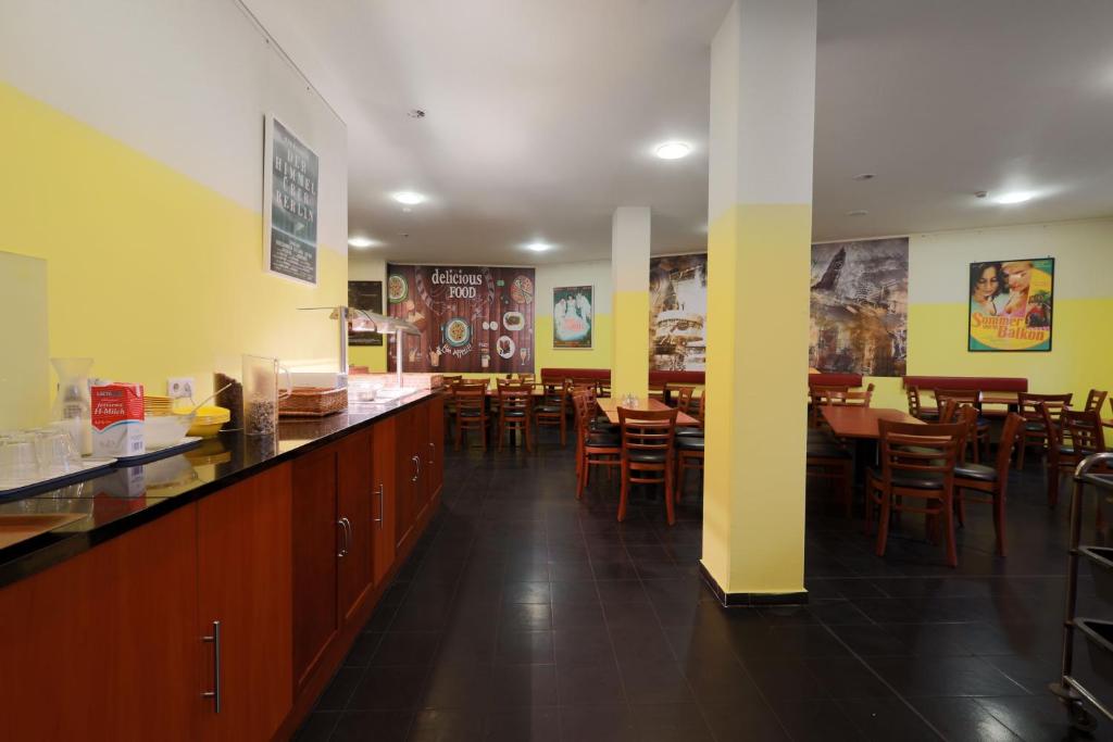 Studietur til Berlin, bo på Pegasus Hostel, morgenmadsrum