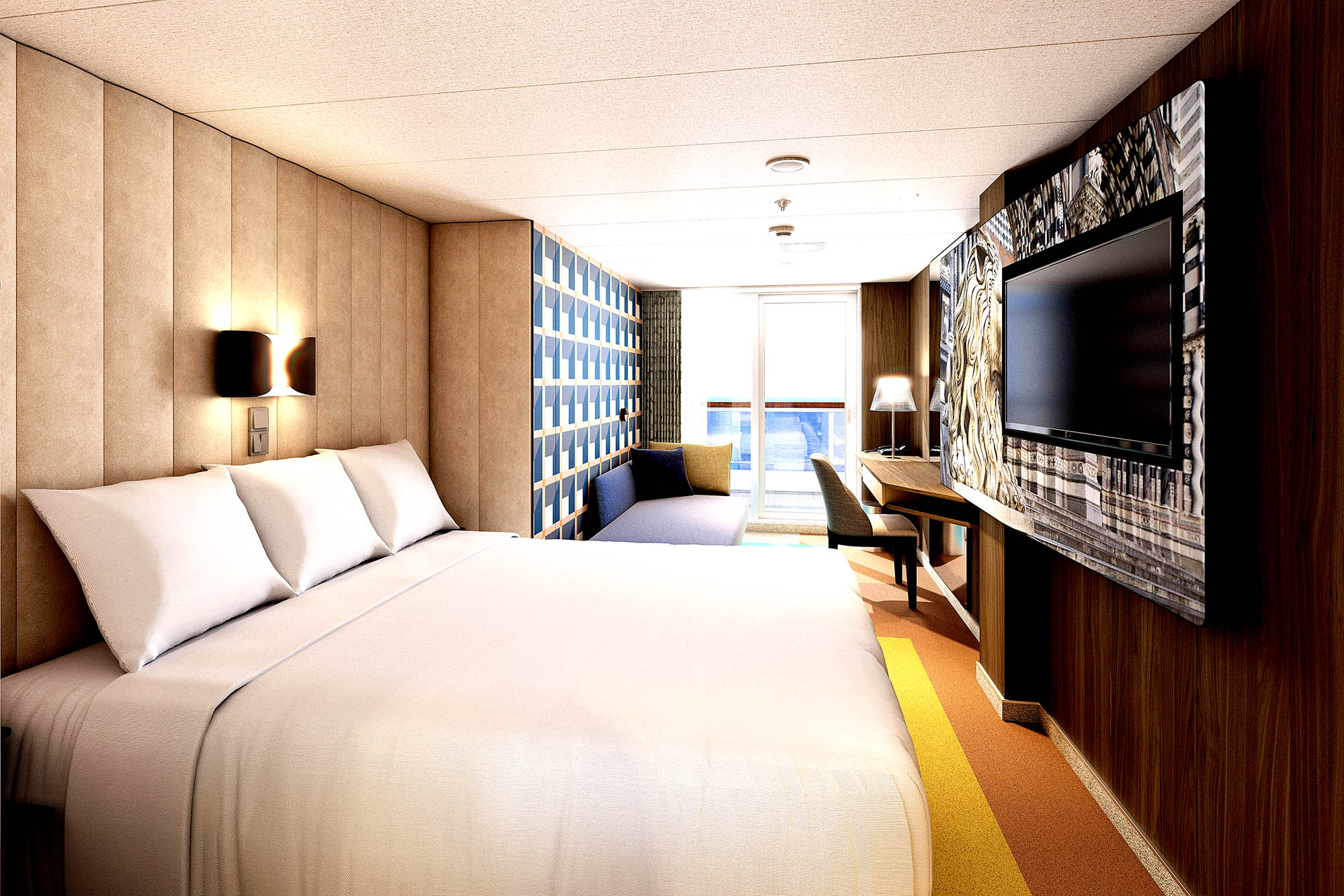 Eksempel på kahyt på Costa Smeralda