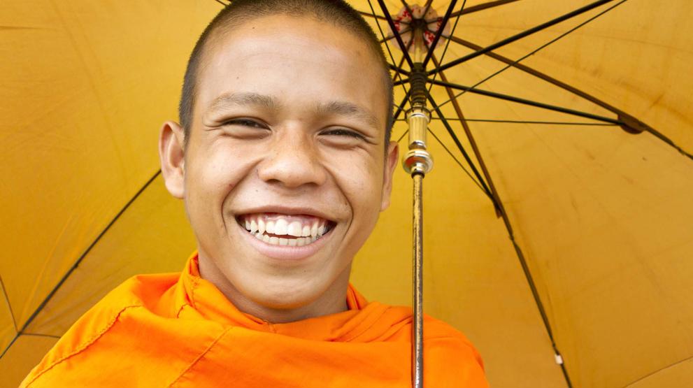 En glad munk - Rejser til Cambodia