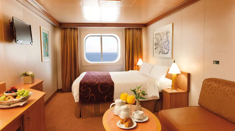 Eksempel på udvendig kahyt på Costa Favolosa