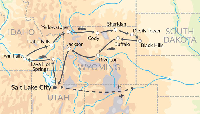 Den autentiske rute med autocamper i USA