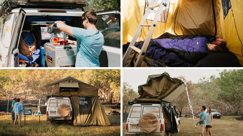 Indretning og opsætning af 5 Berth Safari Landcruiser 4WD