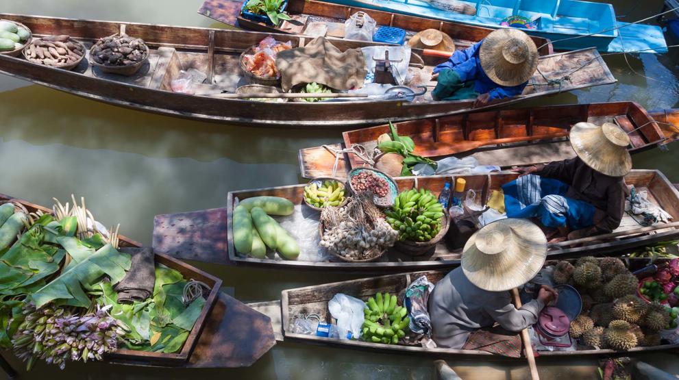 Besøg det flydende marked i Bangkok - Rejser til Thailand