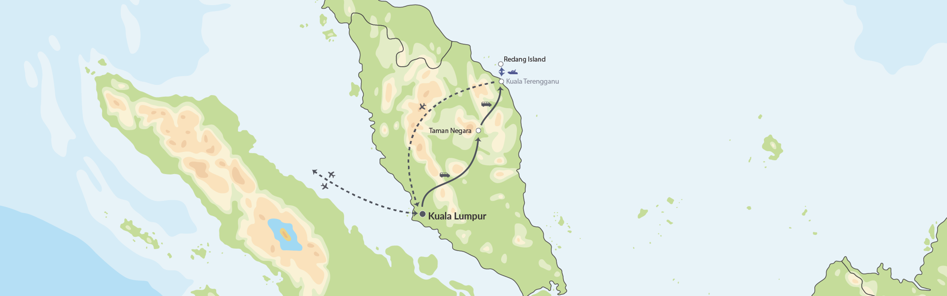 109174 Eventyr I Regnskoven Og Badeferie På Tropeøen Redang Map