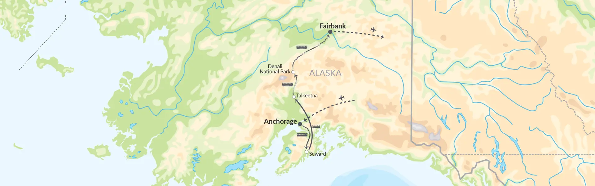 6830 Alaska Railroad Med Tog Gennem Alaska