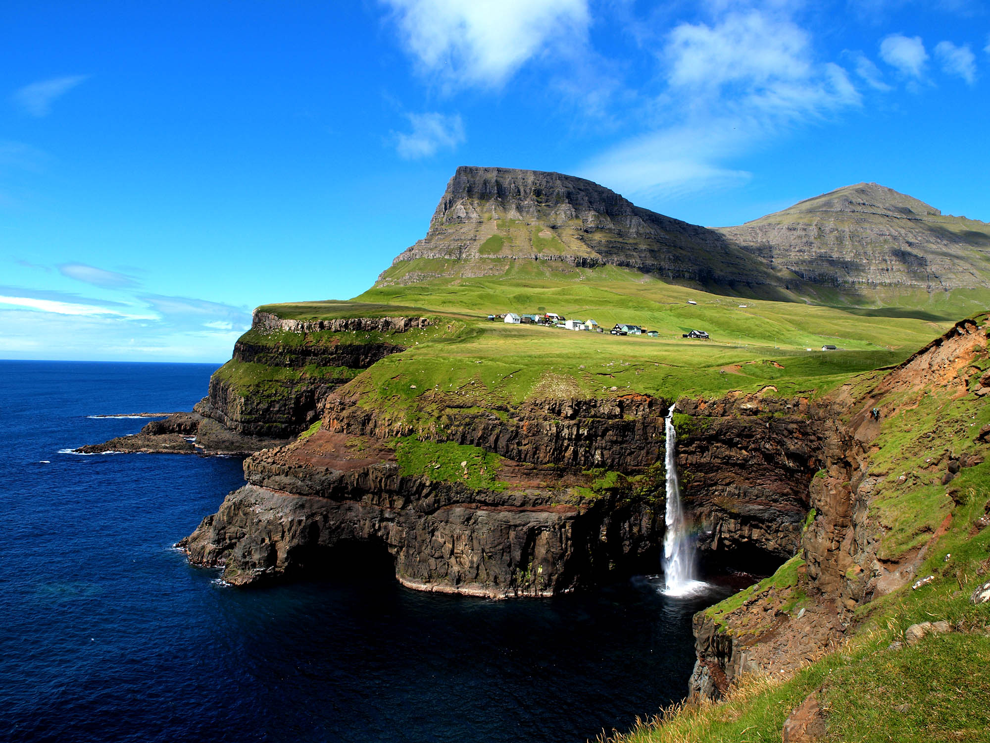 Mulafossur-vandfaldet er et "must see" på enhver rejse til Færøerne