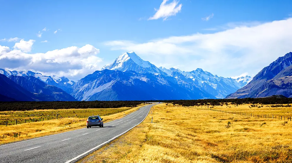Kør selv ferie i bil på Sydøen i New Zealand