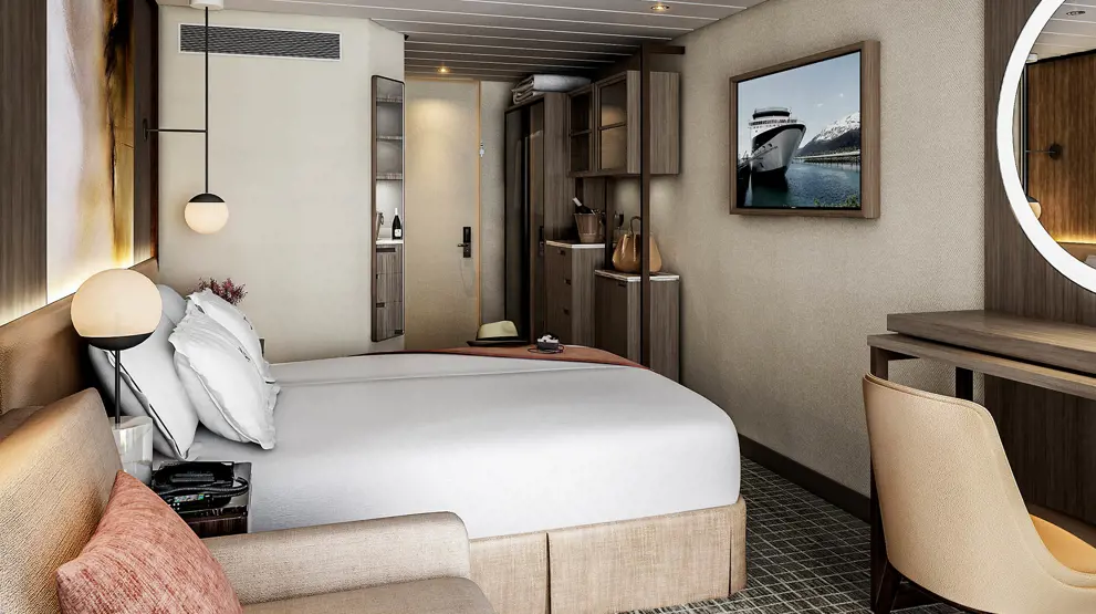 Eksempel på indvendig kahyt ombord på Celebrity Infinity