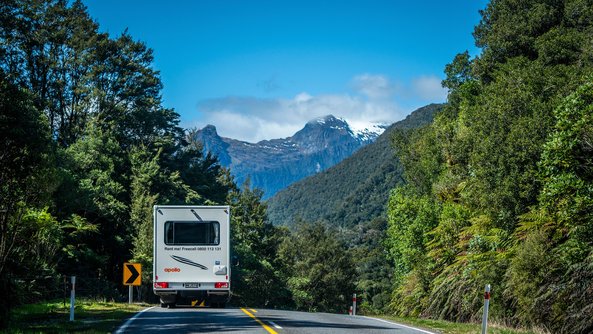 På landevejen rundt i New Zealand.