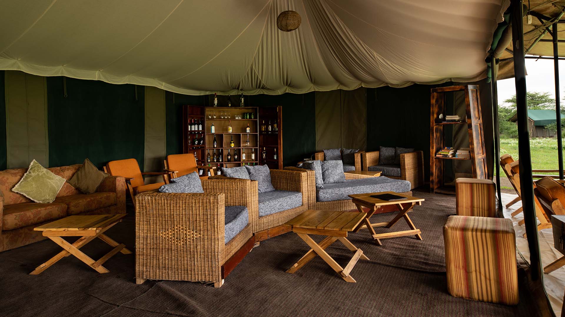 Dejligt loungeområde på Nyikani Migration Camp