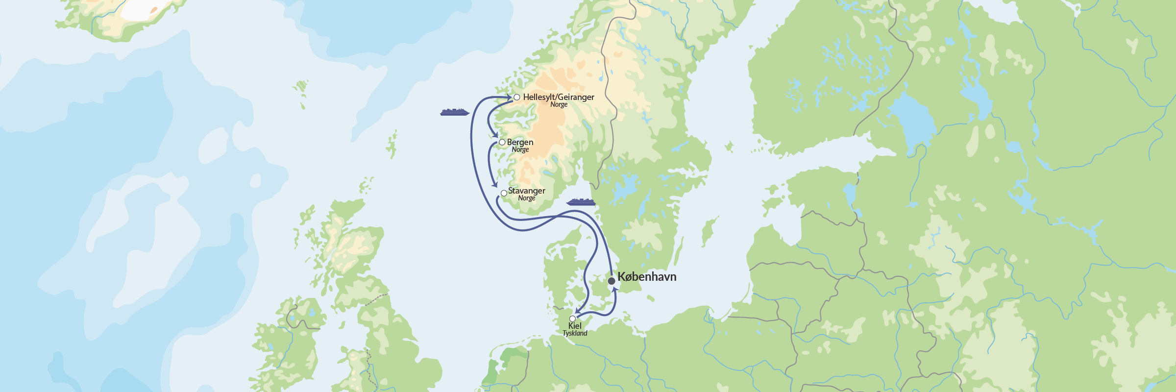 DK Costa Diadema SOMMER25 Norske Fjorde Map