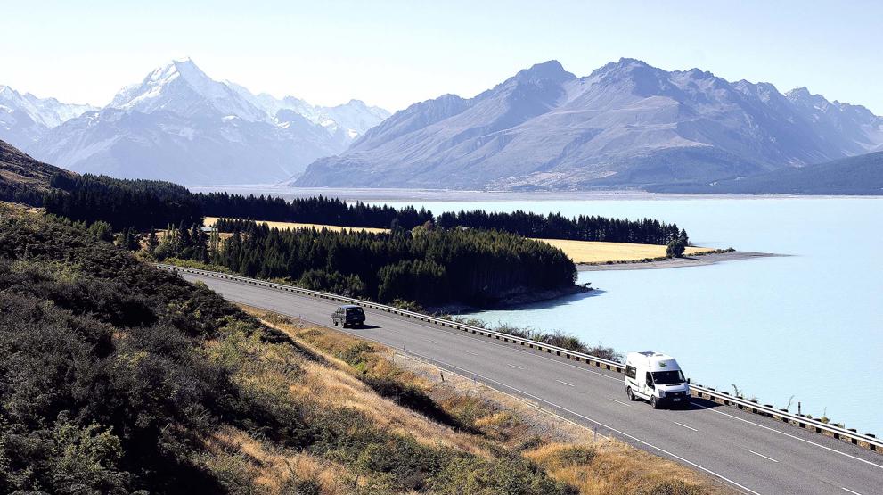Kør selv ferie i autocamper på Sydøen i New Zealand