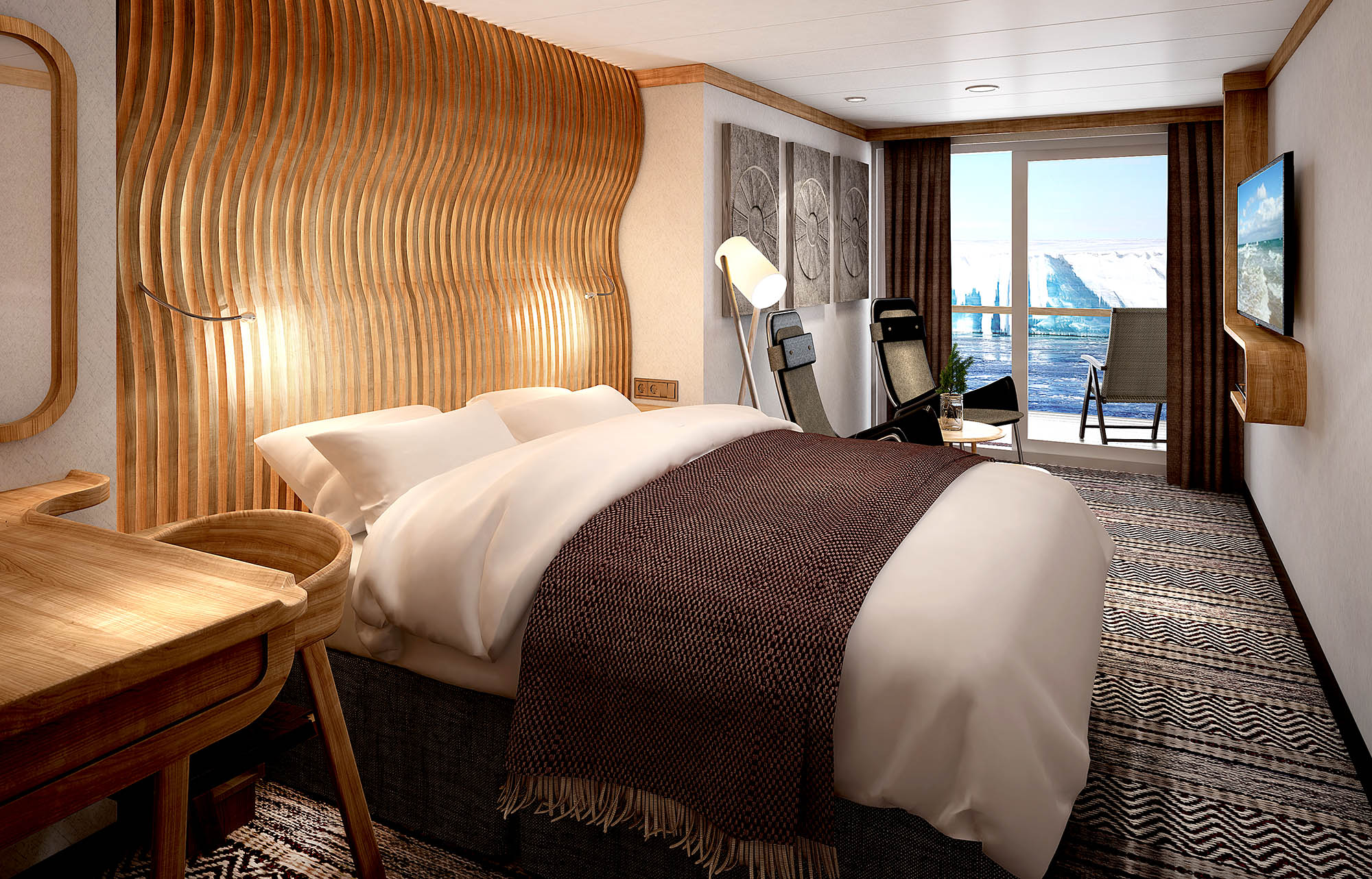 Lækre kahytter på MS Roald Amundsen