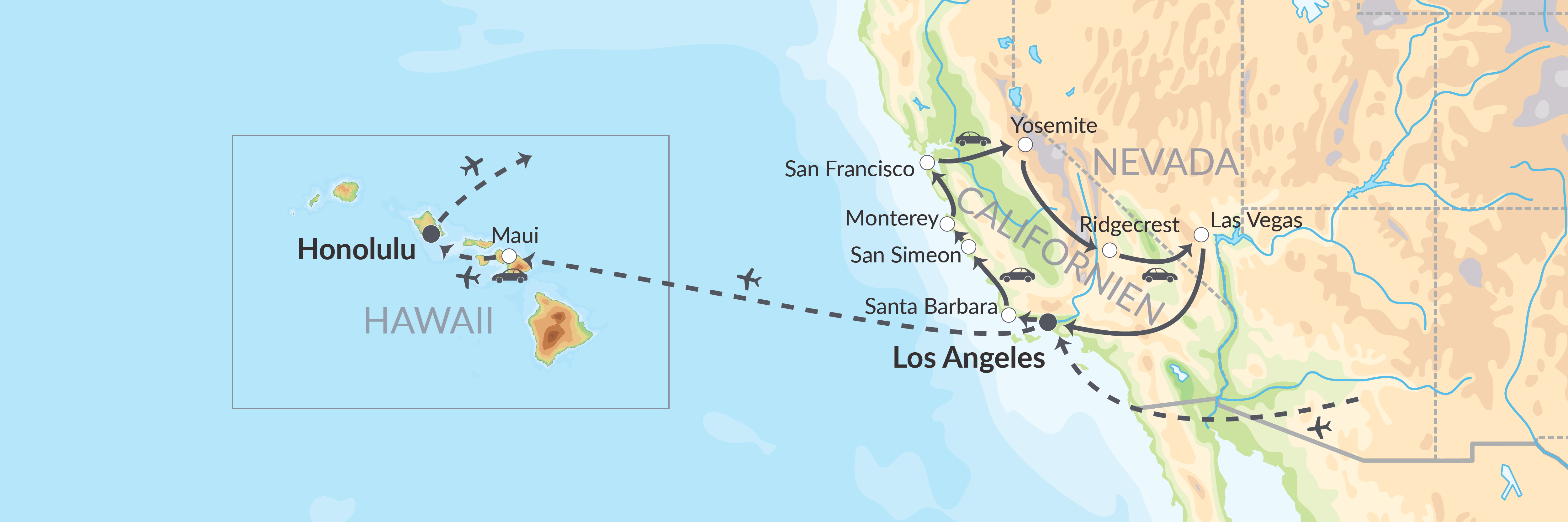 5407 Kør Selv Ferie I Californien Og Hawaii
