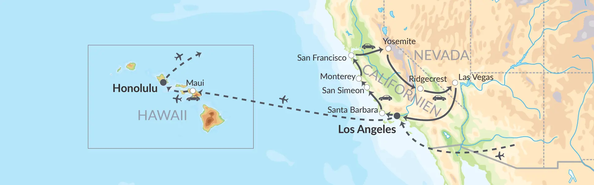 5407 Kør Selv Ferie I Californien Og Hawaii