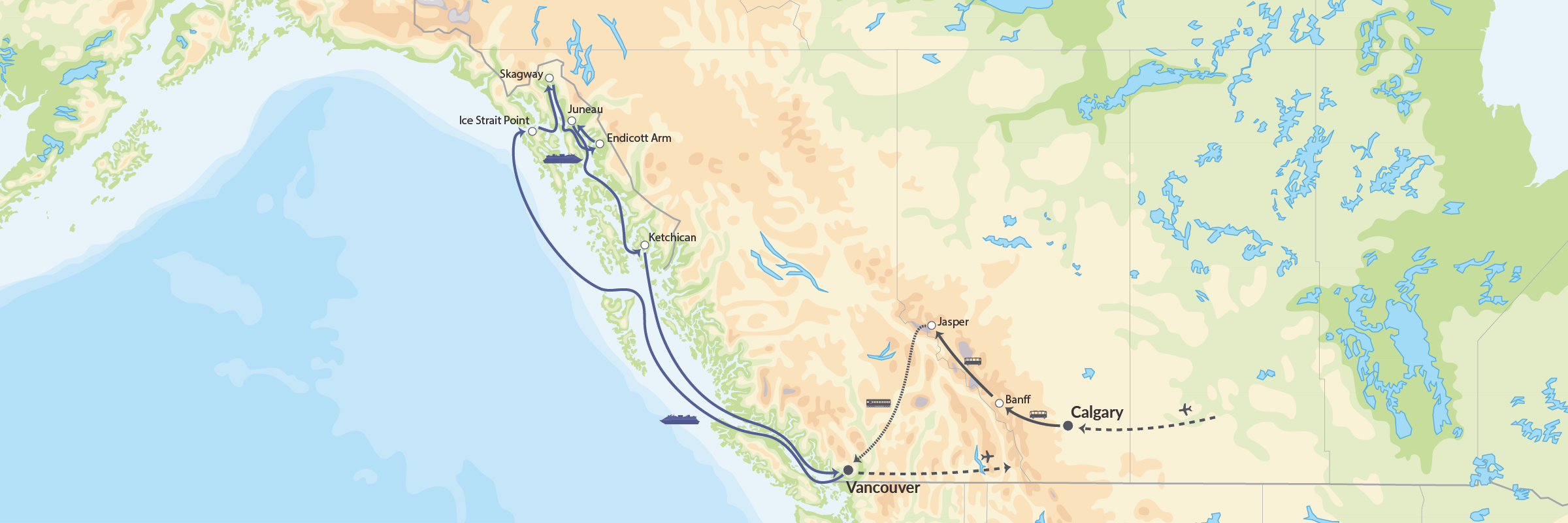 DK Canada Combi Cruise Jasper Vancouver VIA