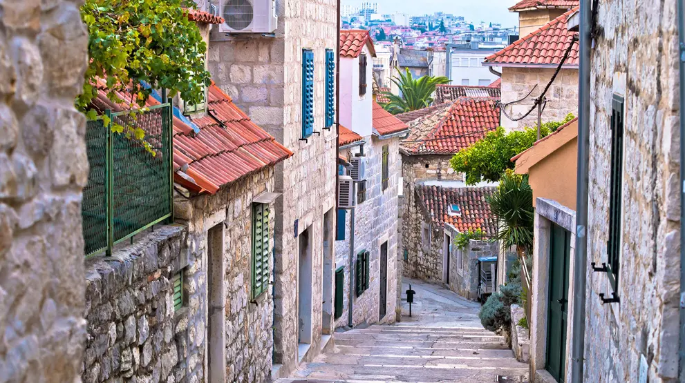Den gamle by i UNESCO-fredede Split, Kroatien