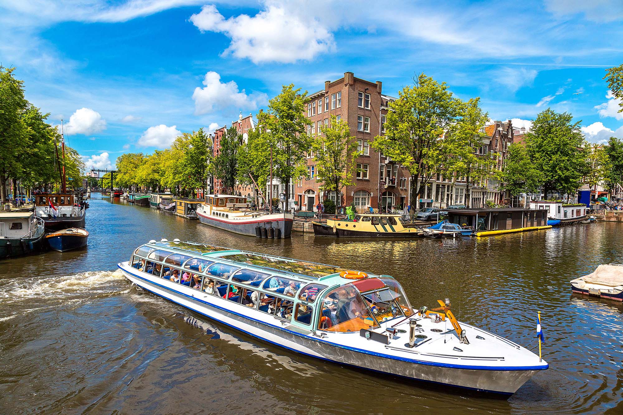 Kanalrundfart på studieturen til Amsterdam