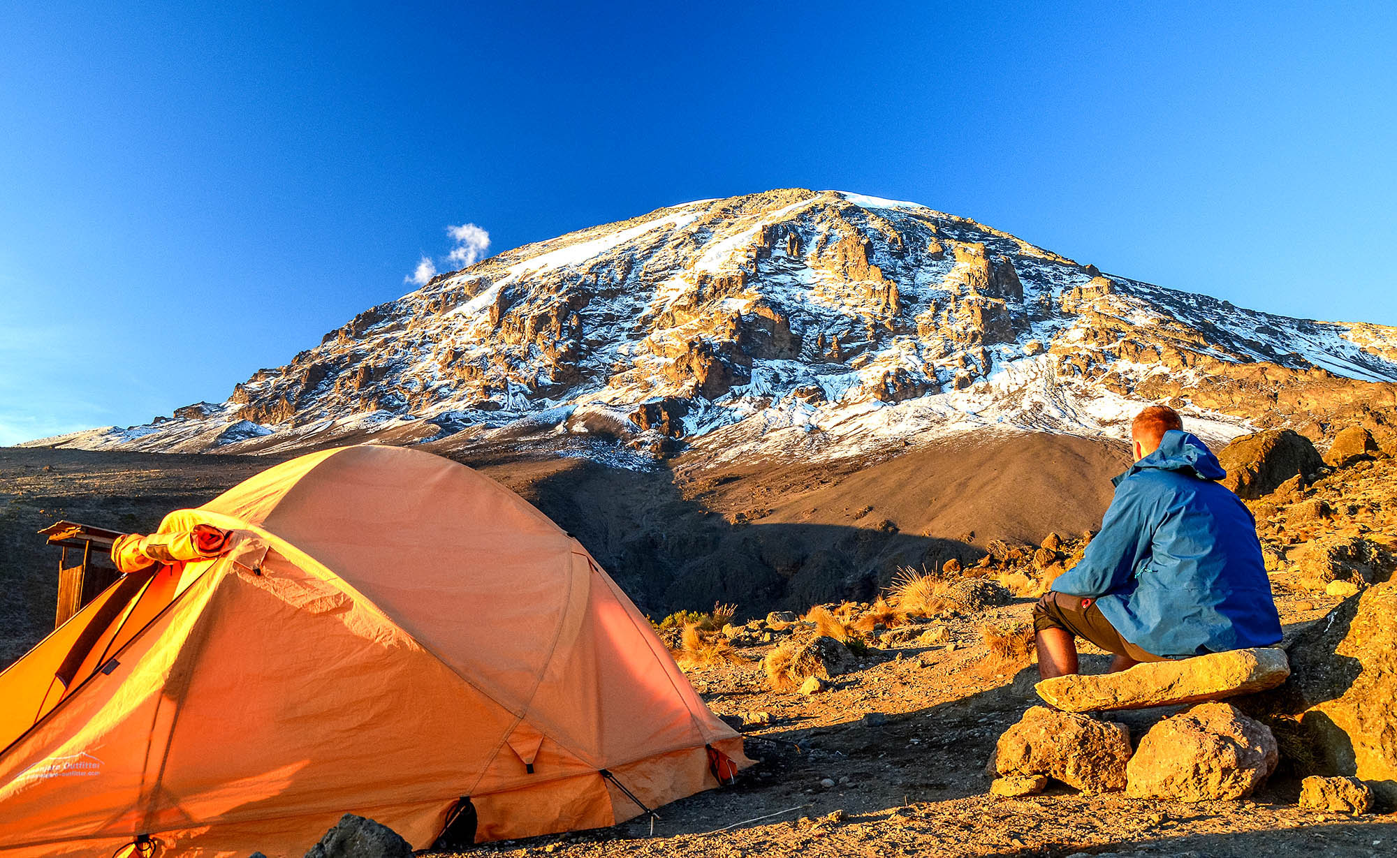 Camp på vej mod toppen af Kilimanjaro