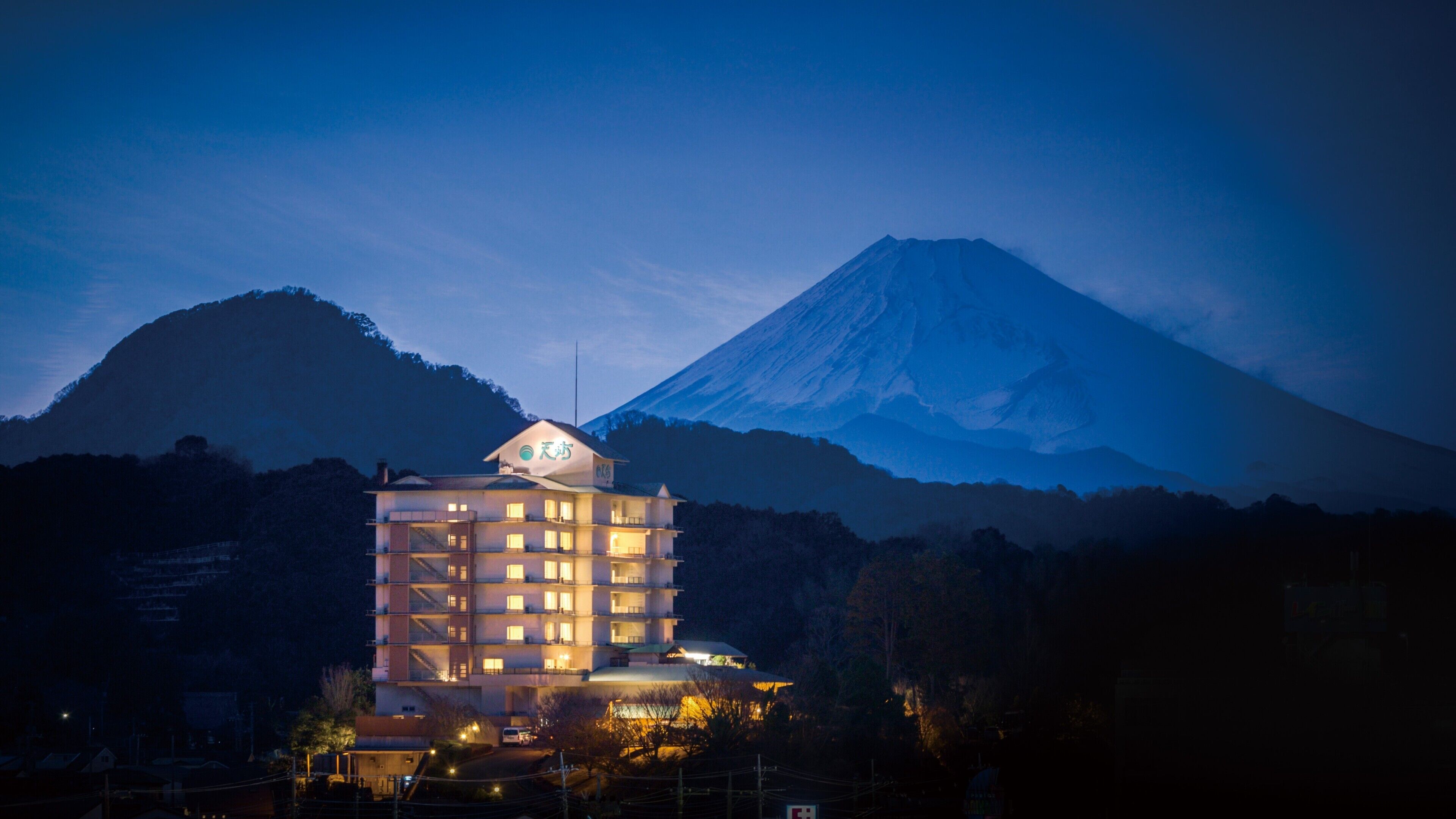 Udsigt fra hotellet i Izu - en traditionel japansk ryokan