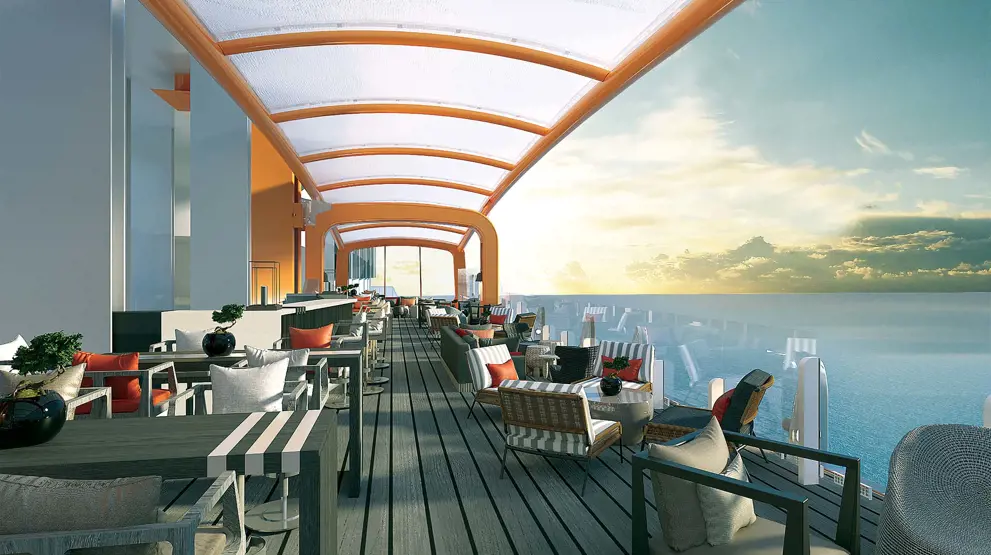 The Magic Carpet ombord på Celebrity Edge