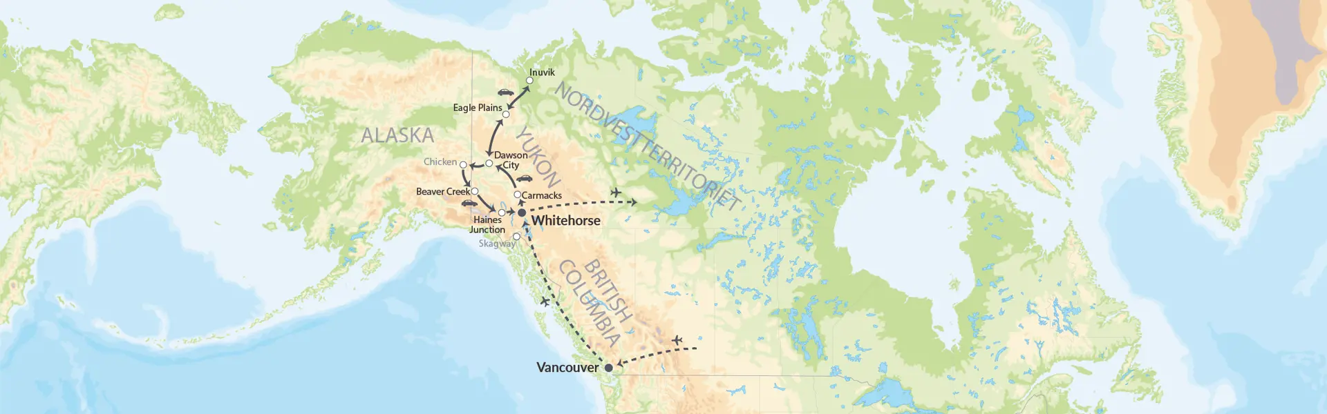 111168 Yukon, Klondike Og Ishavet Map