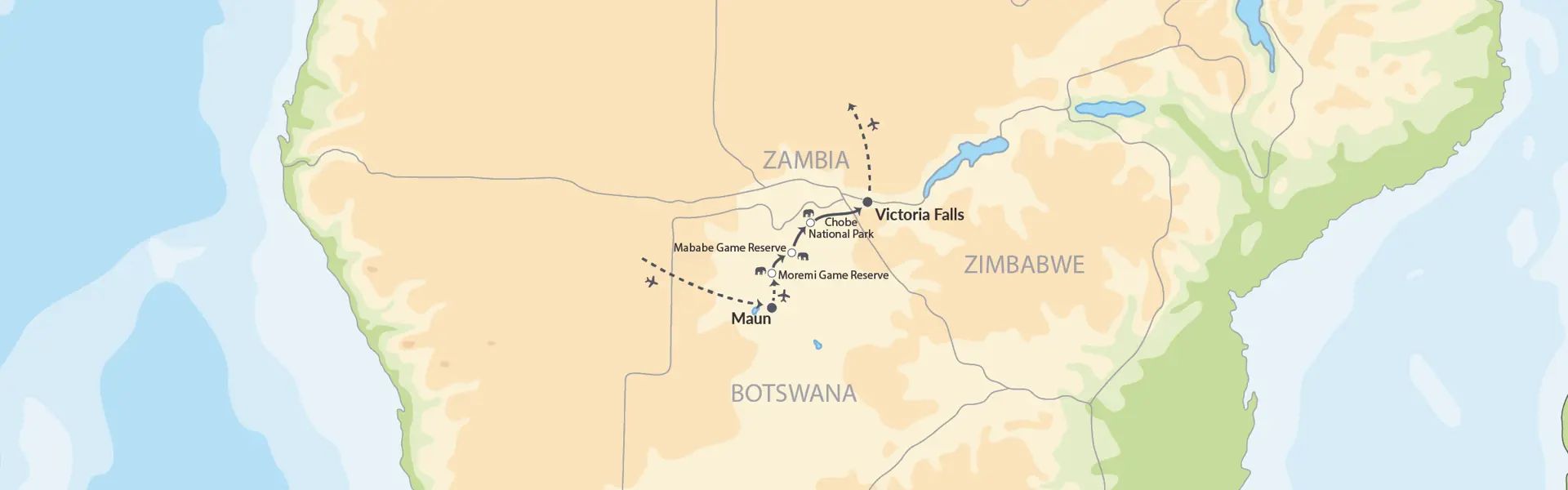 Botswanas Nordlige Højdepunkter