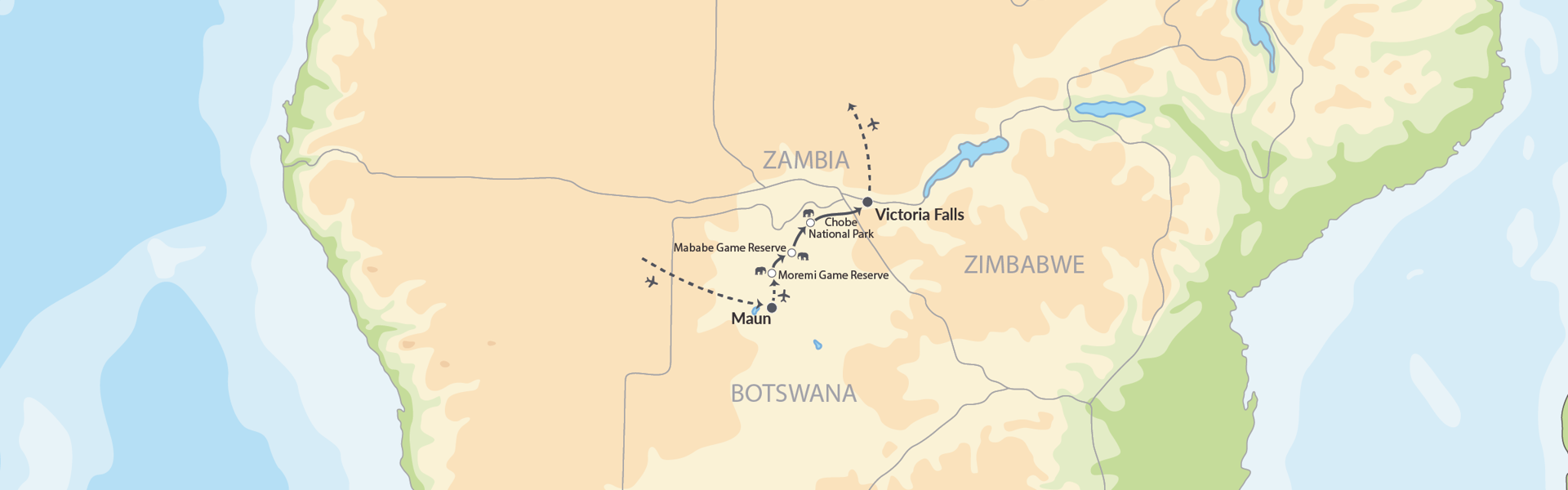 Botswanas Nordlige Højdepunkter