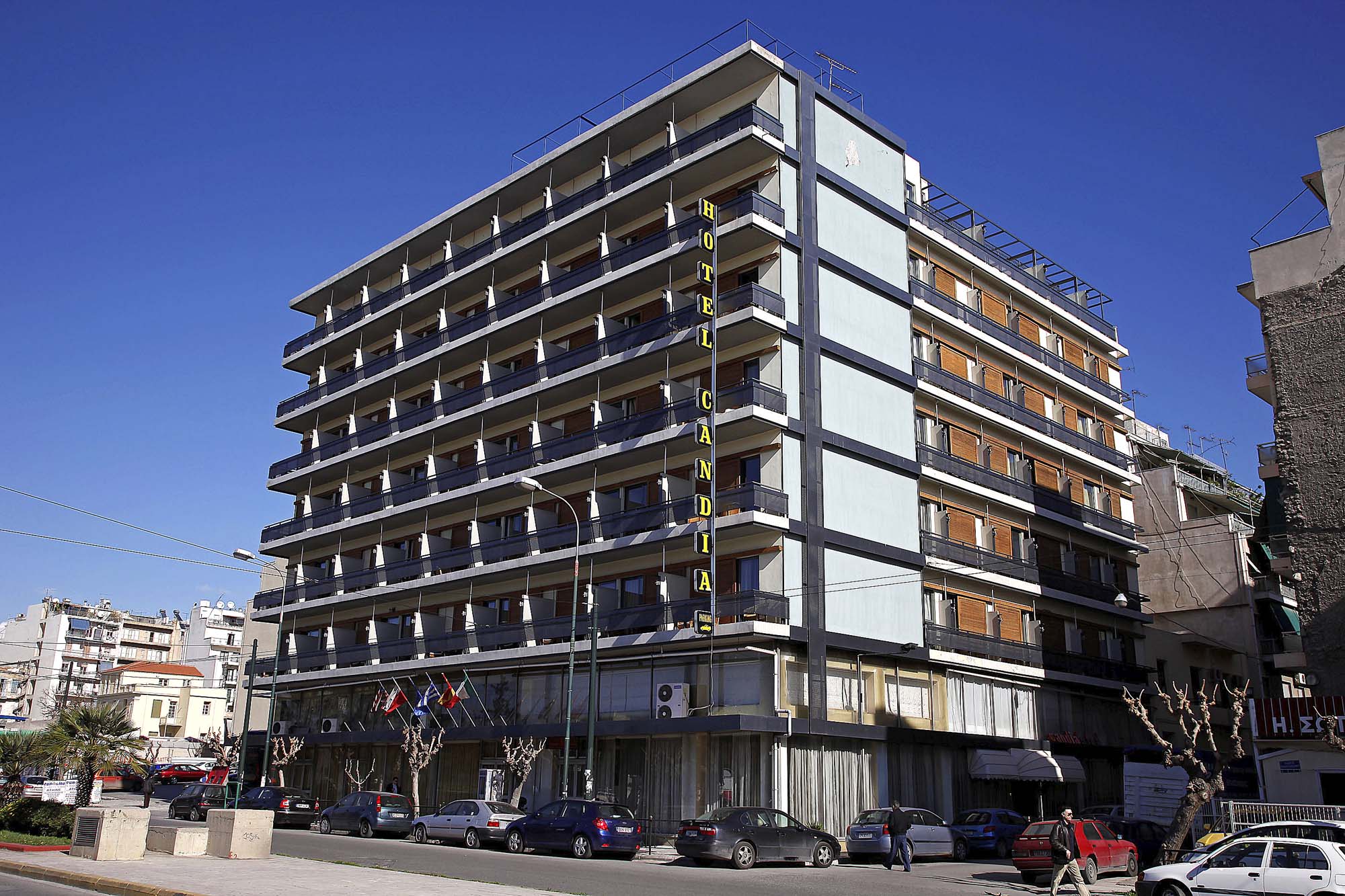 Studietur til Athen, bo på hotel Candia, indgang