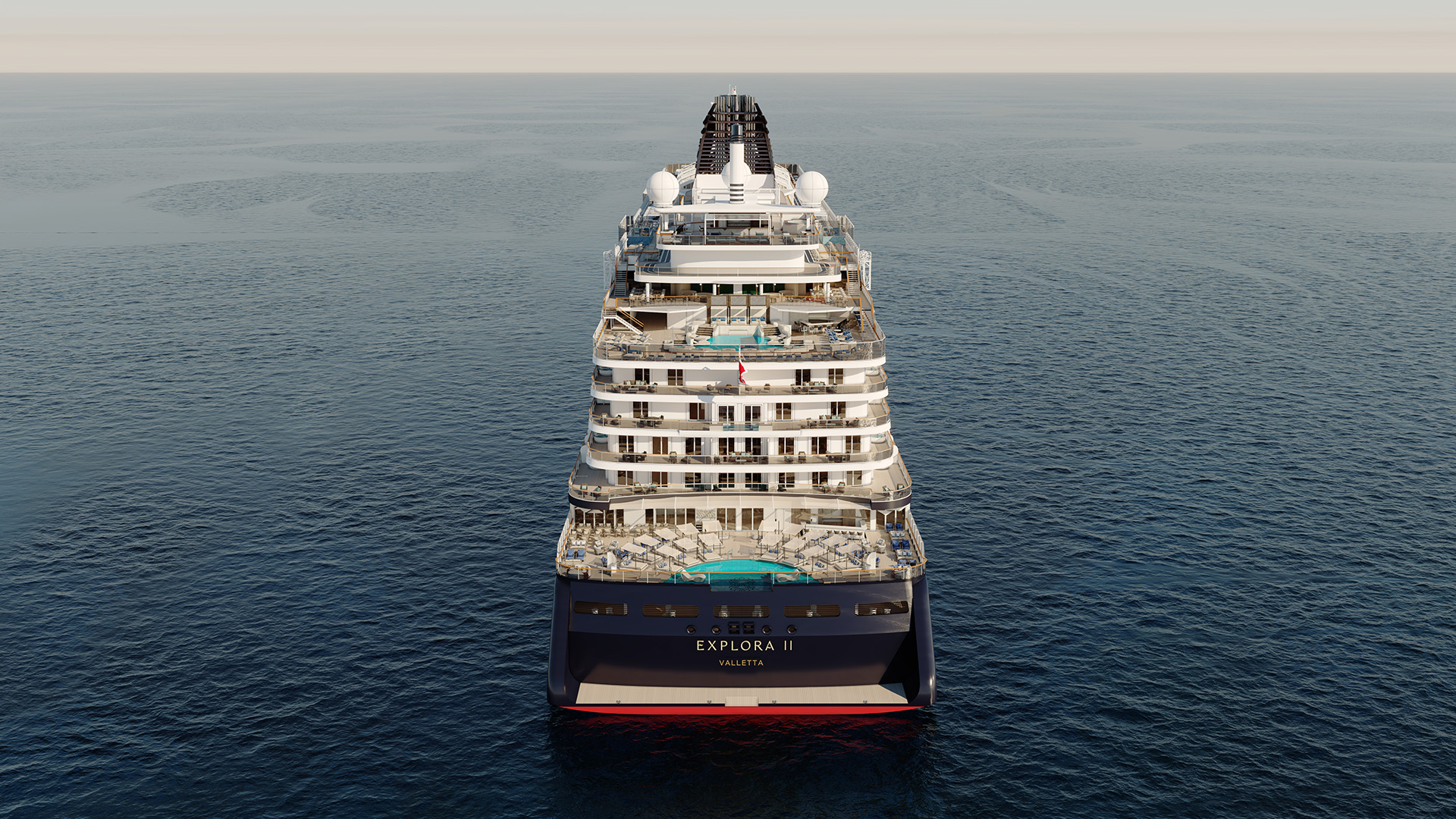 Explora II byder på luksuriøse havsuiter, hvor I kan nyde en uforglemmelig panoramaudsigt over det åbne hav