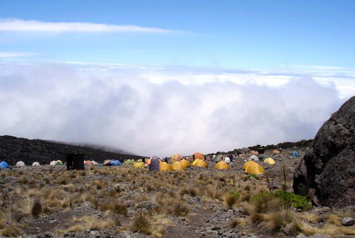 Teltlejr på Kilimanjaro
