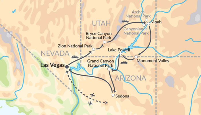 Nationalpark-ruten med autocamper i USA