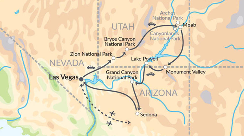 Nationalpark-ruten med autocamper i USA