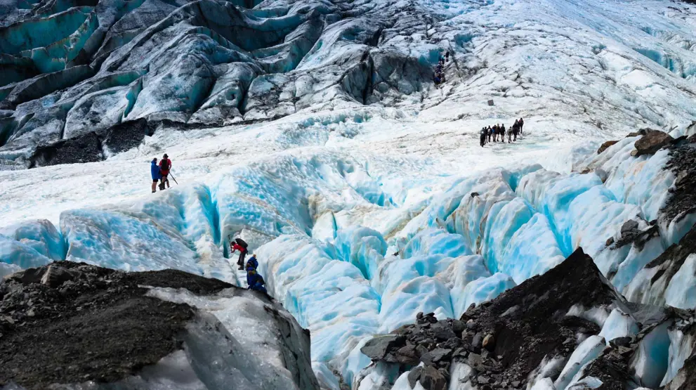 Det er muligt at komme op og gå på Franz Josef Glacier